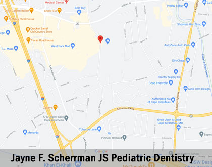 Map image for Emergency Pediatric Dental Care in Cape Girardeau, MO