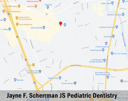 Map image for Infant Dental Care in Cape Girardeau, MO